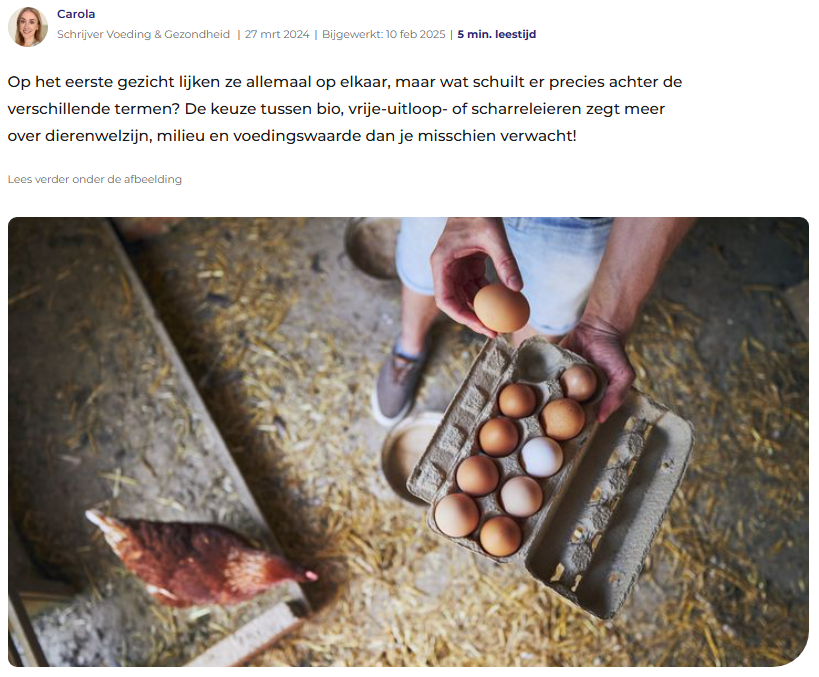 Bio, vrije uitloop of scharreleieren: wat is de beste keuze?