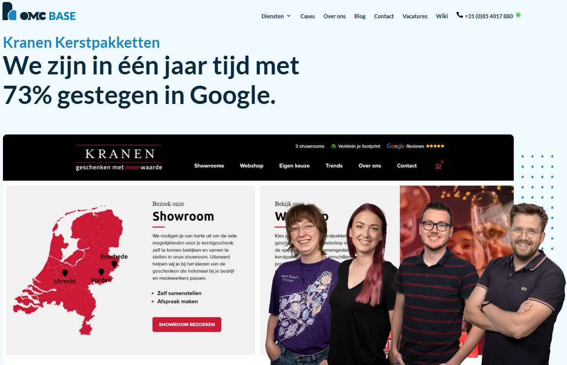 Kranen Kerstpakketten website