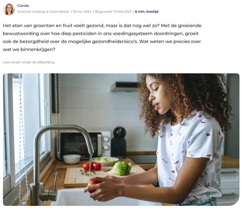 Pesticiden op groenten en fruit: moet je je zorgen maken?