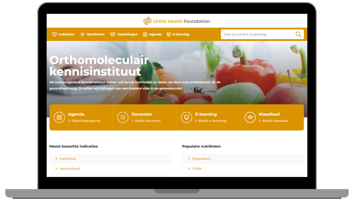 Ortho Health Foundation website screenshot