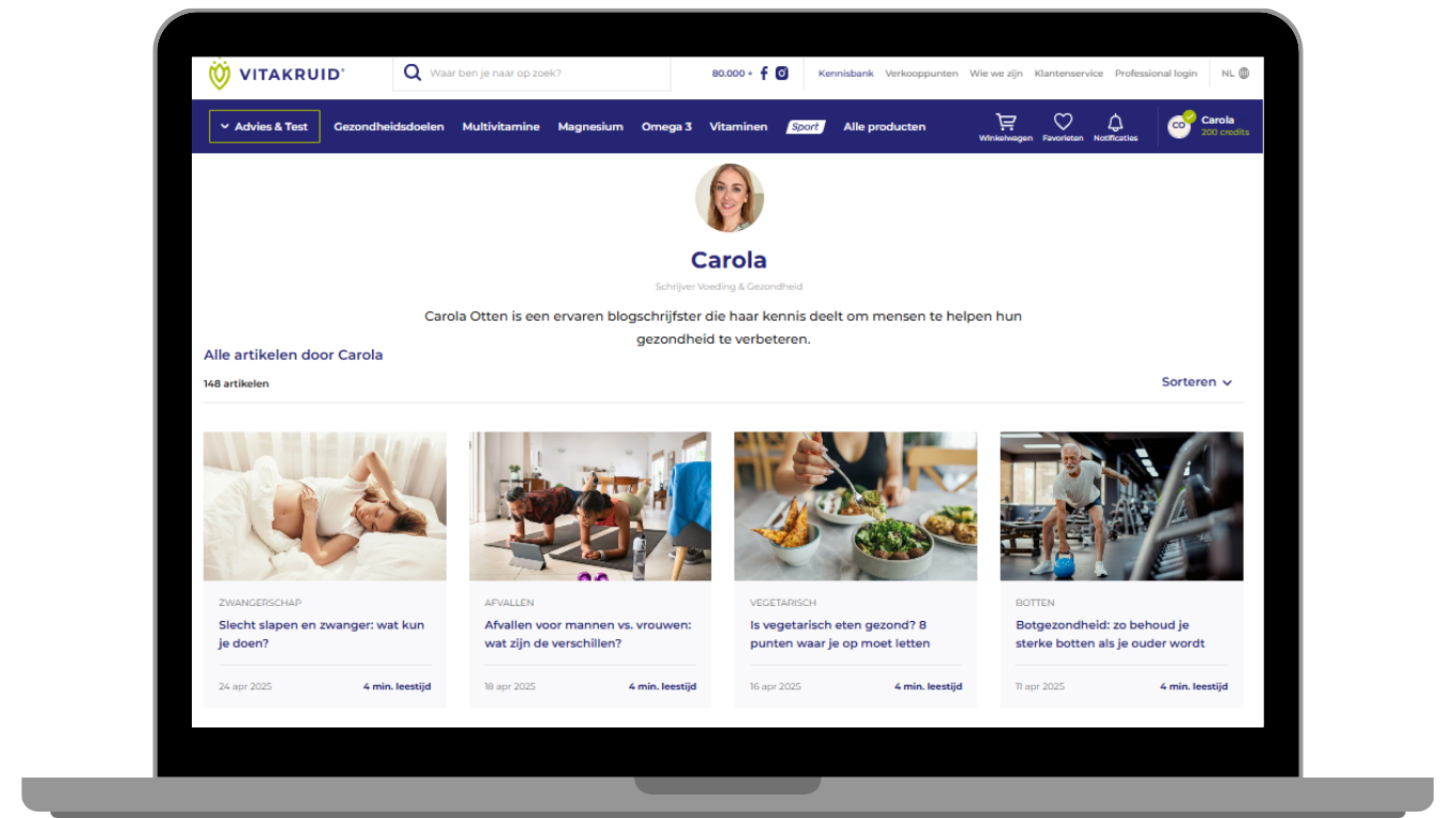 Vitakruid website screenshot